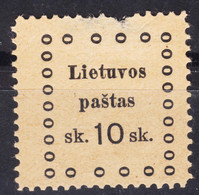 Lithuania Litauen 1919, 10 Sk - Lituanie