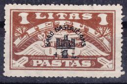 Lithuania Litauen 1924 Airmail Mi#240 Mint Hinged - Lituanie