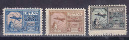 Lithuania Litauen 1922 Mi#121-123 Mint Hinged - Litauen
