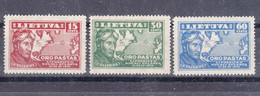 Lithuania Litauen 1936 Mi#405-407 Mint Hinged - Lithuania