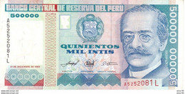 Peru P.147  500000 Intis 1989 Au - Peru