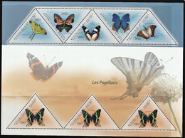 2011 Guinea Butterflies Minisheets (** / MNH / UMM) - Vlinders