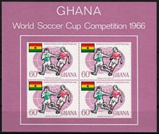 1966 Ghana FIFA World Cup In England Imperforated Minisheet (** / MNH / UMM) - 1966 – Angleterre