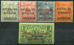 NOUVELLES HÉBRIDES - Y&T  N° 15-19 * - Unused Stamps