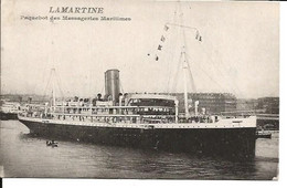 " LAMARTINE "  PAQUEBOT DES MESSAGERIES MARITIMES (  BATEAU ) - Steamers