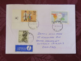 Poland 1997 Cover  To England - IHS Congress - Traditional Costumes - Zodiac Virgo - Cartas & Documentos