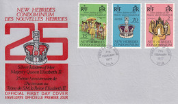 FDC NEW HEBRIDES 441-443 - FDC