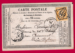 N°55 GC 549 BOULOGNE SUR MER CAD TYPE 18 PAS DE CALAIS POUR FOUCARMONT SEINE INFERIEURE LETTRE COVER FRANCE - 1849-1876: Classic Period