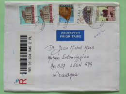 Poland 2010 Registered Cover Klodzko To Nicaragua - Houses Buildings Zodiac - Cartas & Documentos