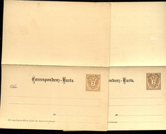 Postkarten Mit Antwort P52 Postfrisch FARVARIANTEN 1883 Kat. 12,00 € - Cartes Postales