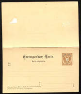 Postkarte Mit Antwort P58 Postfrisch 1883 Kat. 10,00 € - Postkarten