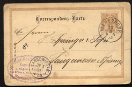 Postkarte P74 WARNSDORF Varnsdorf - Langewiesen 1895 - Cartoline