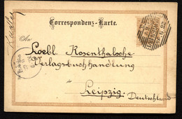 Postkarte P74 WIEN 18/1 - Leipzig 1895 - Cartes Postales