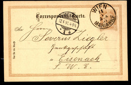 Postkarte P74 WIEN MARIAHILF - Eisenach 1891 - Postkarten