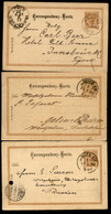 Postkarten P74 WIEN 1/1 Drucktypen II+III - Innsbruck+Gelsenkirchen+Dresden 1892-95 - Postkarten