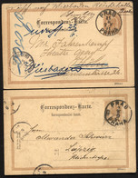 Postkarten P75b PRAG Praha Drucktypen II+III - Leipzig-Köln-Wiesbaden 1891-96 - Postcards