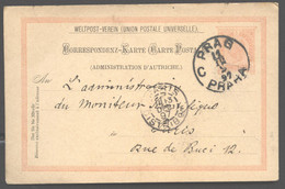 Postkarte P82I Prag Praha - PARIS FRANKREICH 1897 - Cartoline