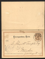 Postkarte Mit Antwort P83 MERAN Merano - München 1892 - Cartoline