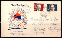 CA162- COVERAUCTION!!! - NORWAY 1962 - OSLO 14-3-62- VILHELM BJERKNES, PHYSICIST AND MATHEMATICIAN - Briefe U. Dokumente