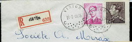 Devant De Lettre, Obl. VIRTON - C C - 24/05/68 En Rec.  ( " Lunettes" ) - Poste Rurale