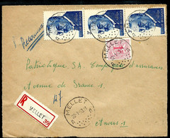 Devant De Lettre, Obl. MELLET - A A - 22/01/63 En Rec. - Poste Rurale