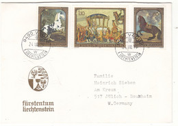 Liechtenstein - Lettre De 1979 - Oblit Vaduz - Carrosse - Chevaux - Valeur 9 Euros - Covers & Documents