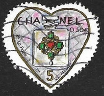 TIMBRE N° 3832B   -   ST VALENTIN COEUR CHANEL       -  OBLITERE  -  2004 - Used Stamps