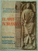 AFFICHE ORIGINALE ANCIENNE EL ARTE ROMANICO BARCELONA Y SANTIAGO DE COMPOSTELA 1961 - Posters