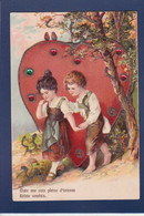 CPA Enfant Fantaisie Circulée Gaufrée Embossed Avec Paillettes En Relief - Autres & Non Classés