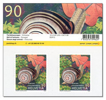 Switzerland 2022 -  (2022/1) Snail - Schnecke - Lumaca - Escargot - MNH ** Pair From Pane - Nuevos