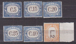 Y9343 - SAN MARINO TASSE Ss N°54/59 - SAINT-MARIN TAXE Yv N°53B/58 ** - Timbres-taxe