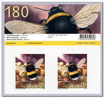 Switzerland 2022 - (2022/1) Insect - Insekten - Hummeln - Hummel - Bumblebee - Bombus - MNH ** Pair From Pane - Ongebruikt