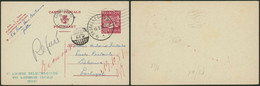 EP Au Type 2F50 Bordeaux (exportation, N°140) Expédié De Bruxelles > Lisbonne / Refusé, 1er Liaison SABENA 19-9-51 - Cartes Postales 1951-..