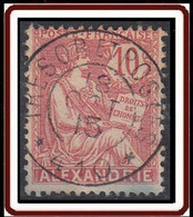 Alexandrie - N° 24 (YT) N° 24 (AM) Oblitéré Trésor Et Postes / 410 (1915). - Usati