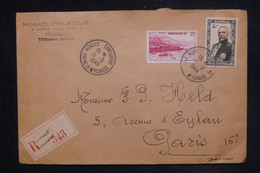 MONACO - Enveloppe En Recommandé Pour Paris En 1949  - L 122349 - Briefe U. Dokumente