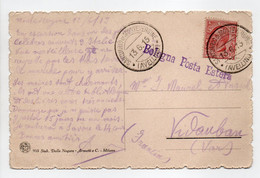 - Carte Postale Santuario Di Montevergine (Italie) Pour VIDAUBAN (France) 13.6.1915 - Bologna Posta Estera - - Marcofilía