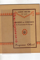 87- LIMOGES -PROGRAMME SOCIETE CONCERTS CONSERVATOIRE-SALLE DU TIVOLI-CINE PARIS-MARY MAYRAND-A .BRAILOWSKY-DONY - Programmi