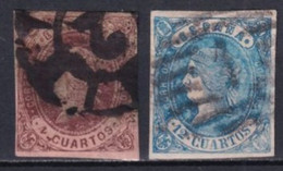 ESPAGNE - YVERT N° 54+55 OBLITERES - - Used Stamps