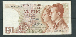 Billet ,  BELGIQUE 50 Francs  - 16/05/66-  N° 796e1987 Laura 7708 - 50 Francos