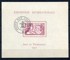 WALLIS Et FUTUNA < BLOC N° 1 Ø BF Oblitéré Poste Aux Colonies - Used Stamp Ø - Exposition Internationale Arts Techniques - Hojas Y Bloques