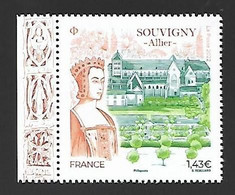 France 2022 - Souvigny (Allier) ** - Anne De France, L’église De Souvigny Et Le Jardin Du Prieuré. - Unused Stamps