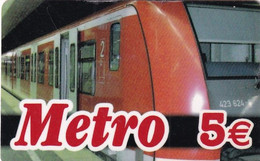 GREECE - Train, Metro Prepaid Card 5 Euro(807 8904, Thick), Used - Trains
