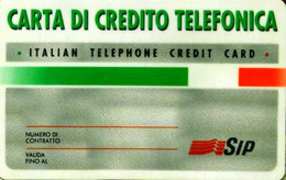 SCHEDA TELEFONICA CARTA DI CREDITO BASE DUMMY UREMT PERIODO SIP - Errori & Varietà