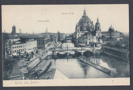 Vintage Printed Postcard Postale Carte Postkarte Gruss Aus Berlin Burgstrasse Neurer Dom Germany Deutsche - Schöneberg