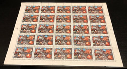 Egypt STAMPS 1990 FULL SHEET 100 STAMPS 25 BLOCK RAS MOHAMED PARK / DIVING /FISH & CORALS WHOLESALE STAMP - Neufs