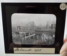 GUERRE 1914-18  PLAQUE De VERRE  PHOTO AMATEUR - Poilcourt-Sydney  (08) -Pont De Bois - Nov. 1918  BE - Diapositiva Su Vetro