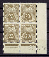 Coin Datés Taxe N°77 - Petite Trace Au Dos D'un TP Sinon TTB - 1946 - Postage Due