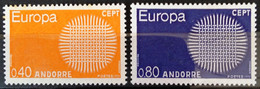 EUROPA 1970 - ANDORRE FRANCAIS                   N° 202 (**) / 203 (*) - 1970