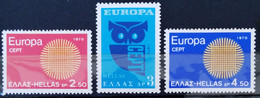 EUROPA 1970 - GRECE                   N° 1020/1022                     NEUF** - 1970