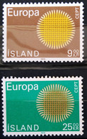 EUROPA 1970 - ISLANDE                  N° 395/396                     NEUF** - 1970